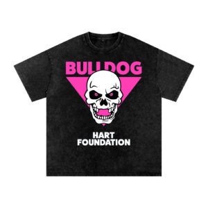 Washed Oversized BULLDOG Foundation Cotton T-Shirt