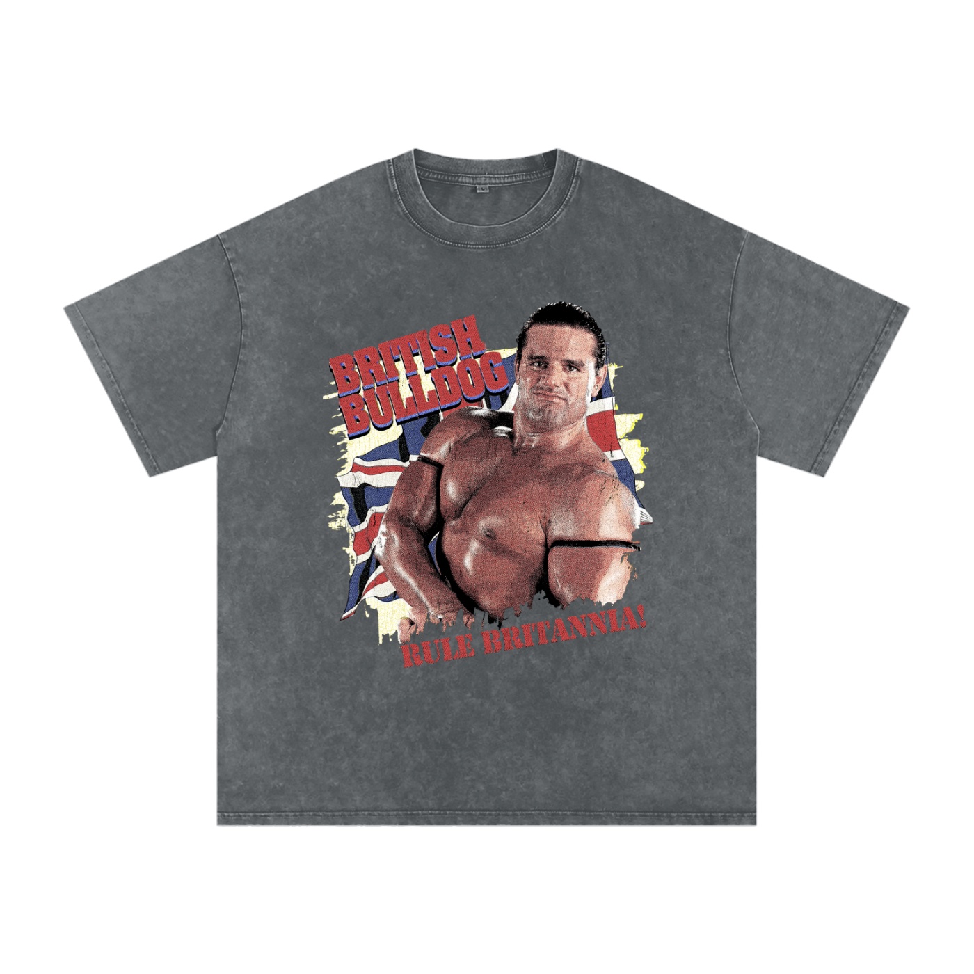Washed Oversized Cotton “Rule Britannia” White Background T-Shirt - Image 17