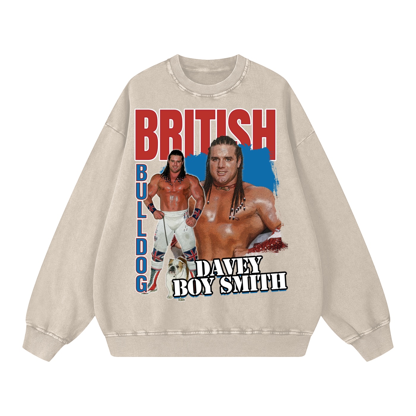 Washed Oversized British Bulldog Classic Sweatshirt - Image 5