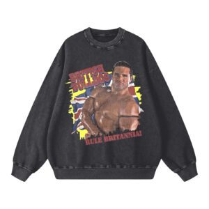 Washed Oversized “Rule Britannia” Yellow Background Sweatshirt