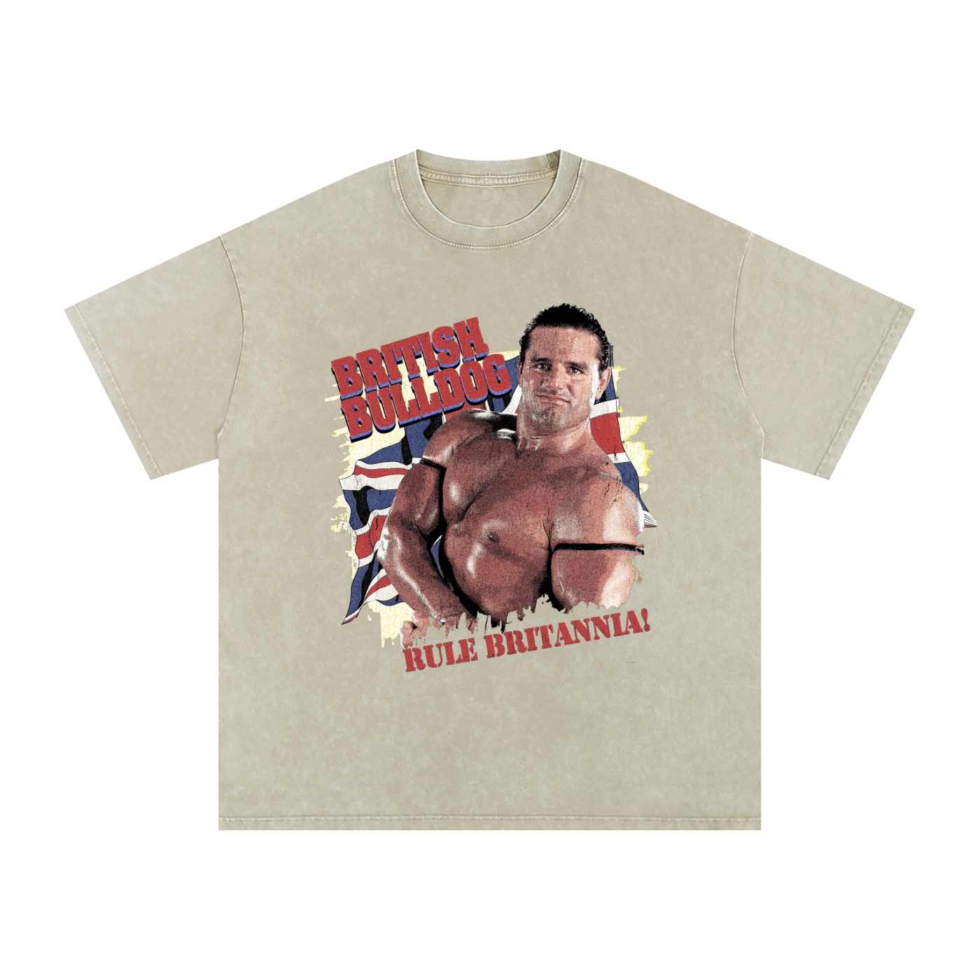 Washed Oversized Cotton “Rule Britannia” White Background T-Shirt - Image 18