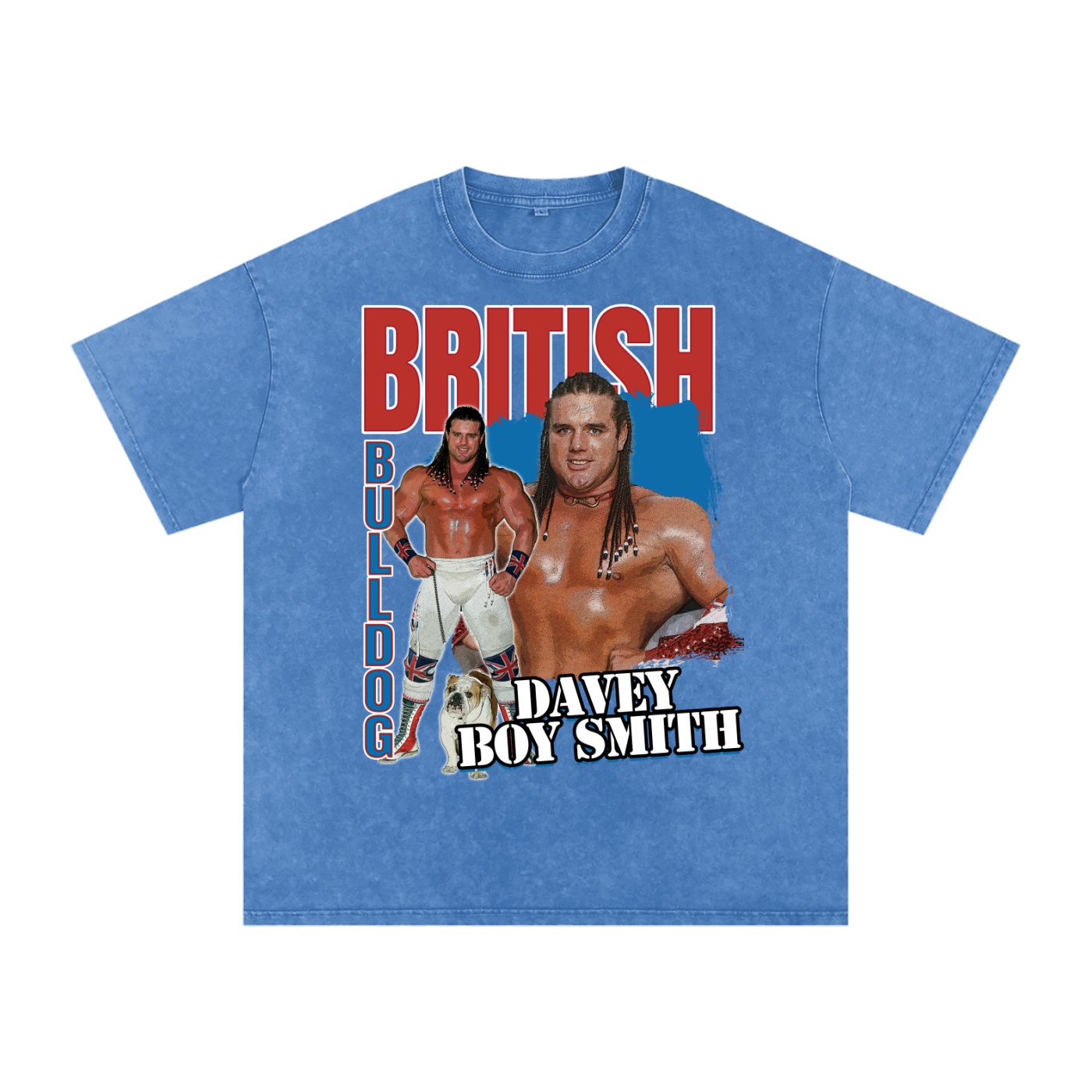 Washed Oversized Classic Bulldog Cotton T-Shirt - Image 12