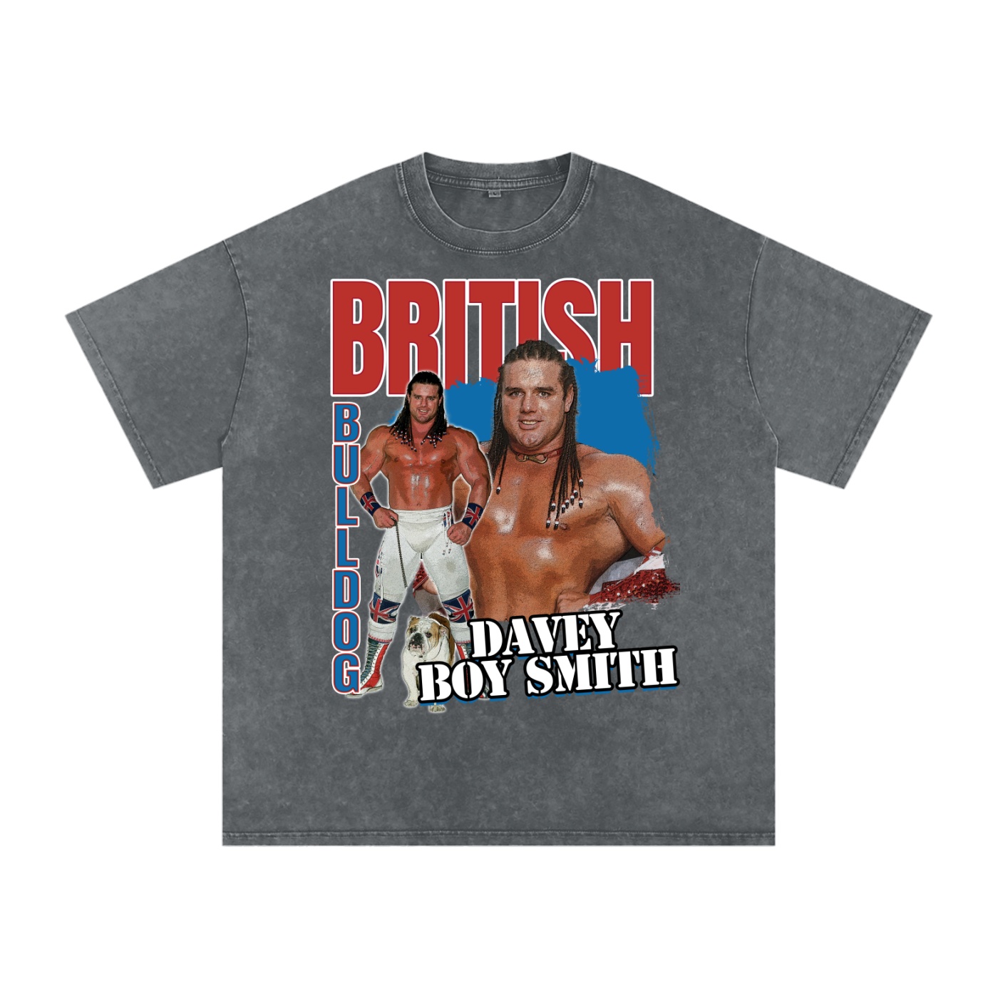 Washed Oversized Classic Bulldog Cotton T-Shirt - Image 7