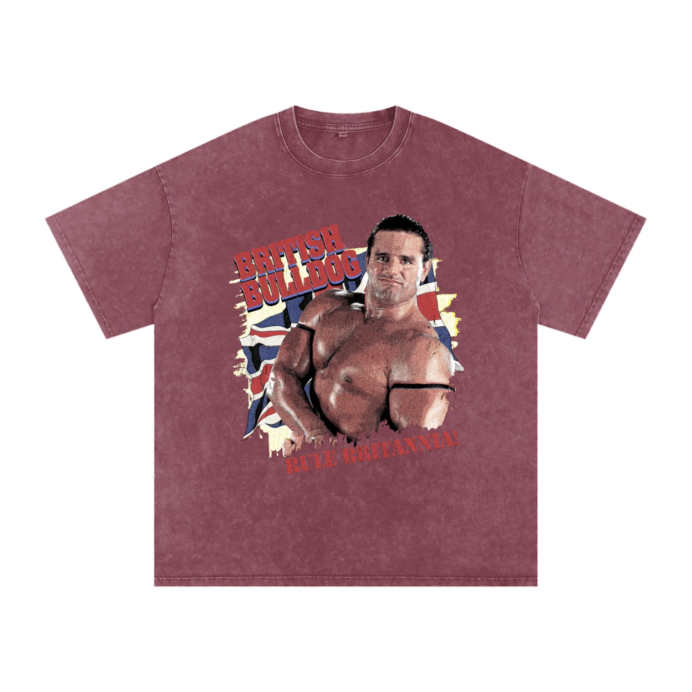 Washed Oversized Cotton “Rule Britannia” White Background T-Shirt - Image 9
