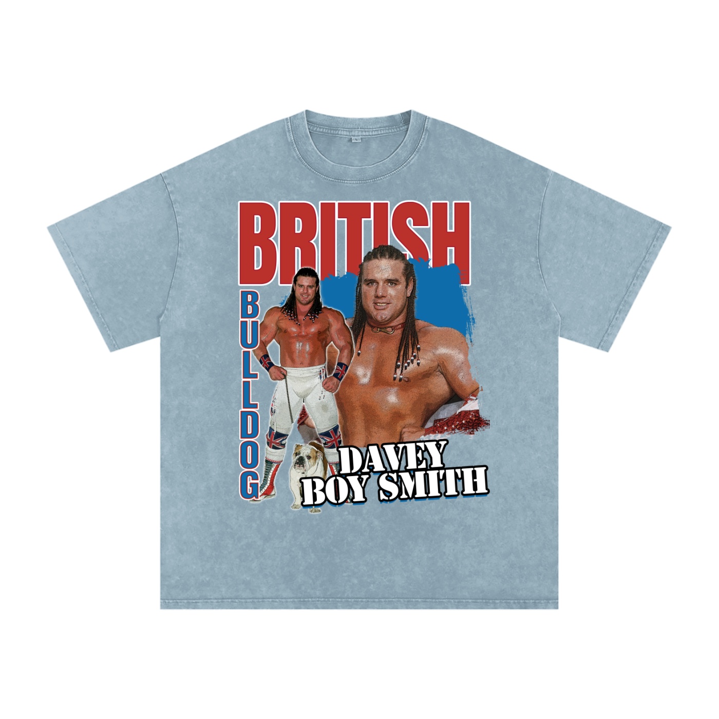 Washed Oversized Classic Bulldog Cotton T-Shirt - Image 10