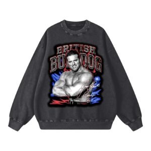 Washed Oversized multi colored British Bulldog 2002 Sweatshirt