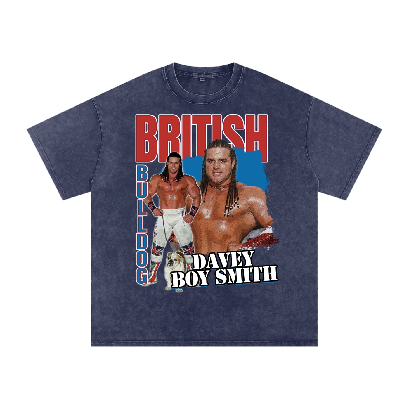 Washed Oversized Classic Bulldog Cotton T-Shirt - Image 6