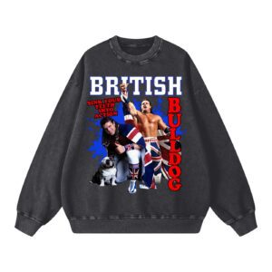 Washed Oversized “Sink Your Teeth Into Action” Sweatshirt