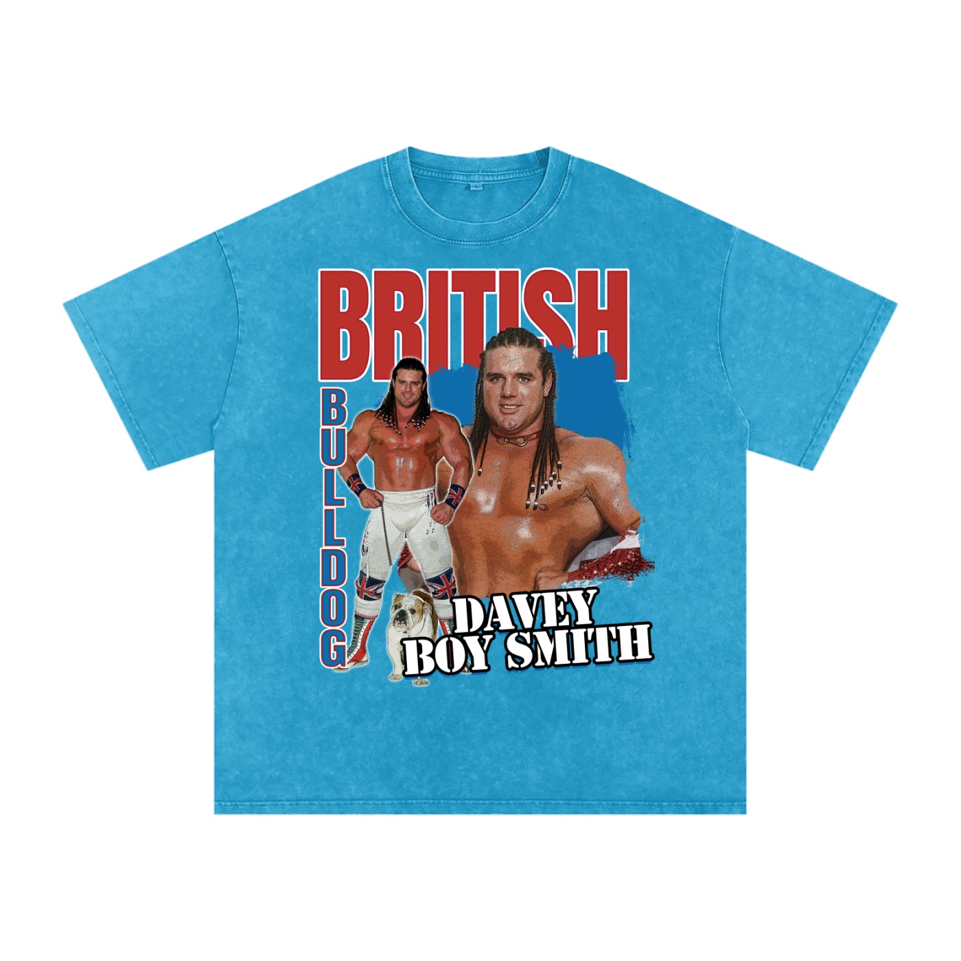 Washed Oversized Classic Bulldog Cotton T-Shirt - Image 8