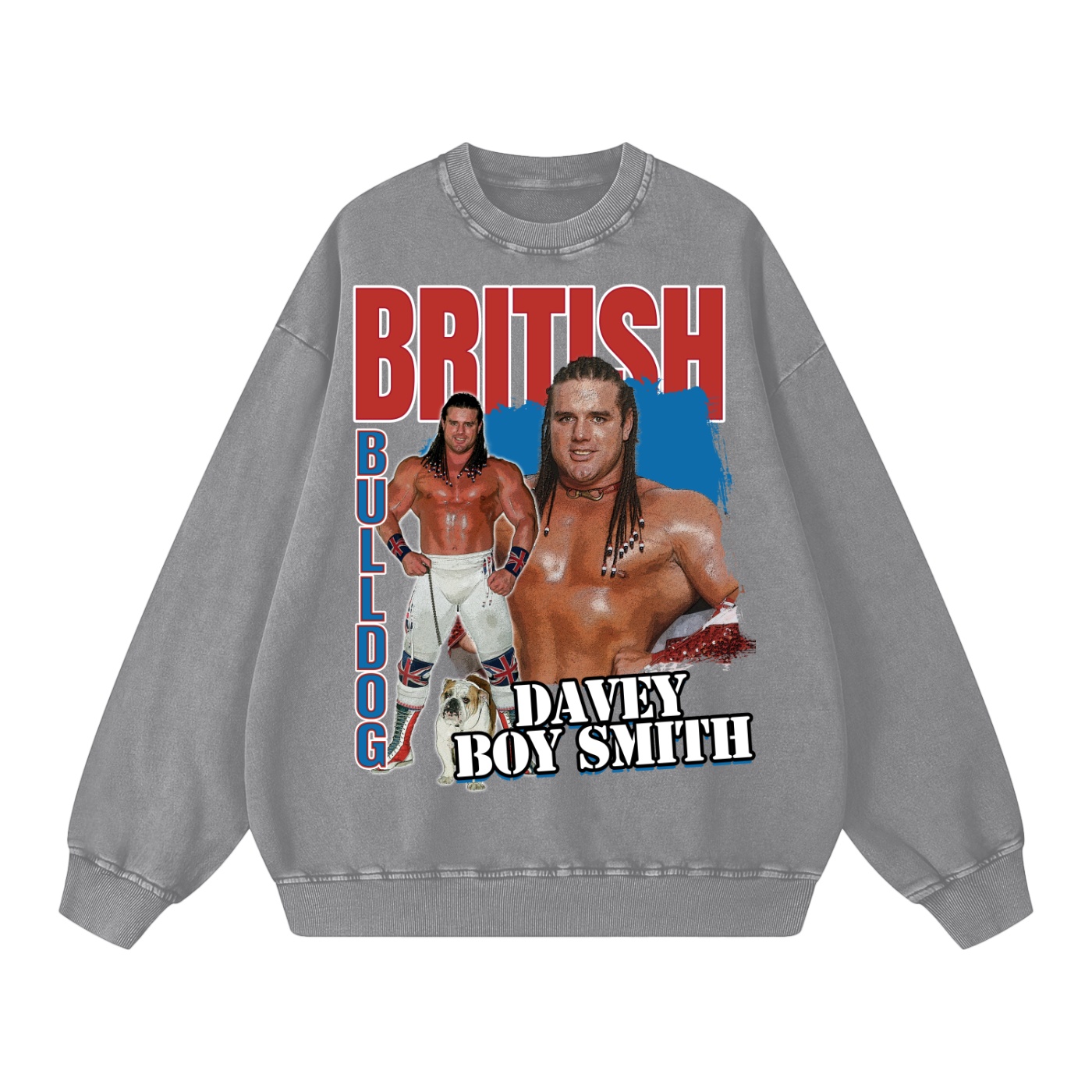 Washed Oversized British Bulldog Classic Sweatshirt - Image 6