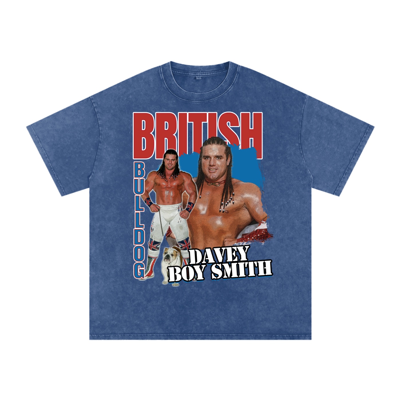 Washed Oversized Classic Bulldog Cotton T-Shirt - Image 9